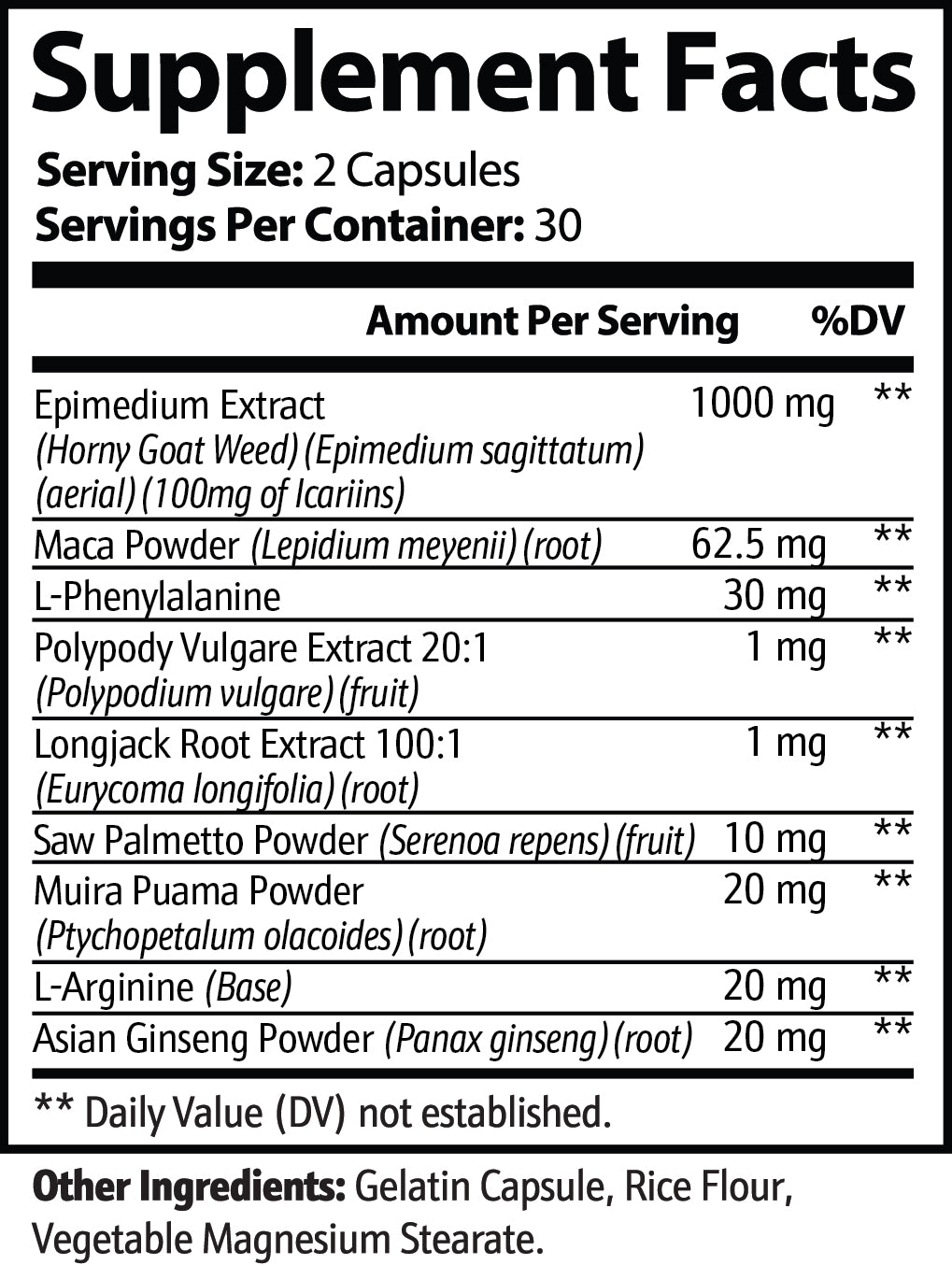 Stamina: Horny Goat Weed Blend