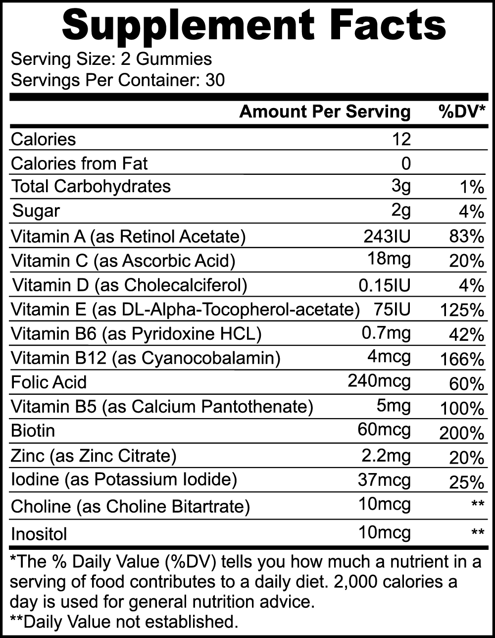 Natural Stack: Multivitamin Gummies (Adult)